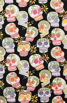 day of the dead,day of the dead fabric,mexican fabric,mexican quilting fabric,mexican craft fabric,day of the dead quilting fabric,mexican day of the dead,skulls,skull fabric,mexican skull fabric,folk fabric,folklorico fabric,fiesta fabric,mexican fiesta fabric,alexander henry,alexander henry fabric,G6428A,138763,Calaveras-Glitter Black