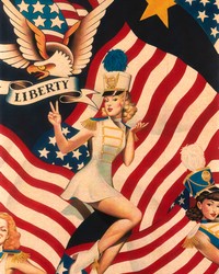 Long May She Wave Vintage Flag 9042b by   