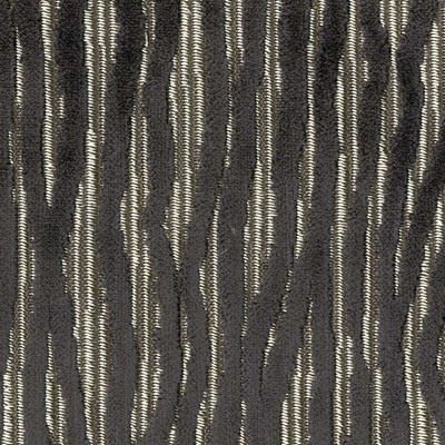 American Silk Mills Amalfi Graphite in bargains 2021 Black Polyester  Blend Patterned Velvet  Striped Velvet   Fabric