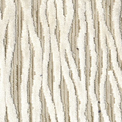 American Silk Mills Amalfi Ivory in bargains 2021 Beige Polyester  Blend Striped Velvet  Patterned Velvet   Fabric