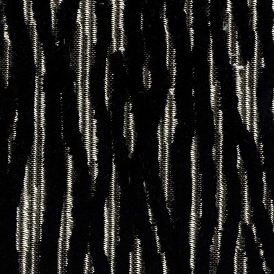 American Silk Mills Amalfi Onyx in bargains 2021 Black Polyester  Blend Patterned Velvet  Striped Velvet   Fabric