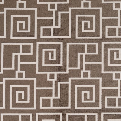American Silk Mills Manor House Portabella in bargains 2021 Brown Rayon  Blend Patterned Velvet   Fabric