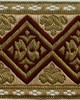 Brimar Trim 2 1/2 in Tape Gold Burgundy