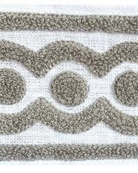 3.75in Linen Boucle Emroidered Tape BOU100 CHA by  Stout Wallpaper 