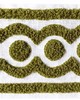 Brimar Trim 3.75in Linen Boucle Emroidered Tape GRN