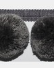 Brimar Trim Fluffy Puffy Pom Pom Gray