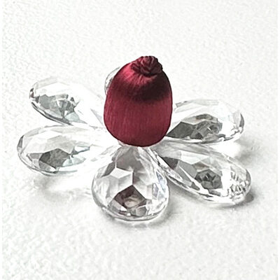 Brimar Trim Acrylic Flower Medallion Red