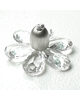 Brimar Trim Acrylic Flower Medallion Silver