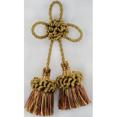 Brimar Trim Dbl Tassel Rosette TG88 GPC in Traditional TasselsButtons Rosettes and Frogs