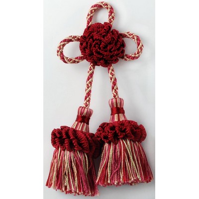 Brimar Trim Dbl Tassel Rosette TG88 RAS in Traditional TasselsButtons Rosettes and Frogs