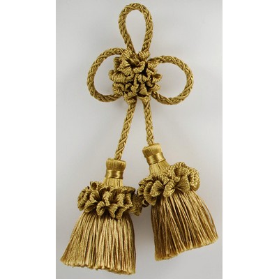 Brimar Trim Dbl Tassel Rosette TG88 SGO in Traditional TasselsButtons Rosettes and Frogs