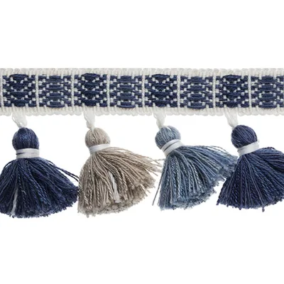 Brimar Trim Tanzania 1.75 Tassel Fringe Blue Coral