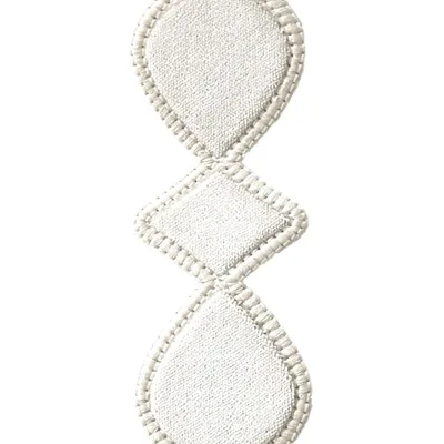 Brimar Trim Velvet Crush 2in Border  Ivory
