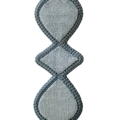 Brimar Trim Velvet Crush 2in Border  Slate Blue