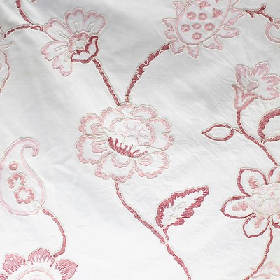 Catania Silks Embroidery 19067 Blush Catania Embroideries EMB-19067/1 Pink Cotton Cotton Crewel and Embroidered  Floral Embroidery Traditional Floral  Vine and Flower  Fabric
