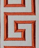 Catania Silks Greek Key Tape Orange Ivory