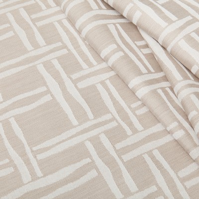 Chella Overlap 07 Overlap Sandstone 2650 in roy Multipurpose Solution  Blend Fire Rated Fabric Stripes and Plaids Outdoor   Fabric Overlap Sandstone 2650-07
