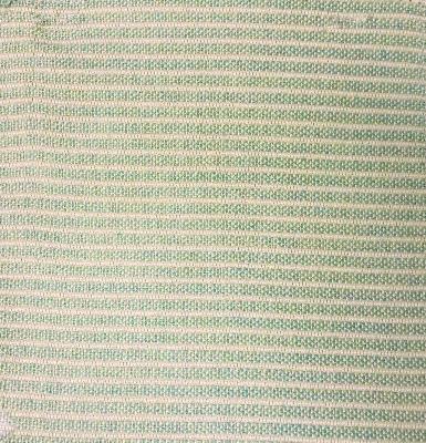 Chella Paris Ottoman 03 Fern in Chella Green Drapery-Upholstery Solution-Dyed  Blend Fire Rated Fabric Stripes and Plaids Outdoor  Horizontal Striped   Fabric