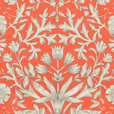 Covington Flourish 378 Coral Red