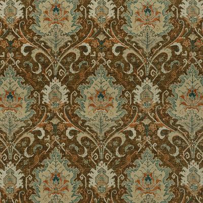 Karma 612 Wild Turkey in covington 2014 Drapery-Upholstery Linen  Blend Fire Rated Fabric Classic Damask  NFPA 260   Fabric