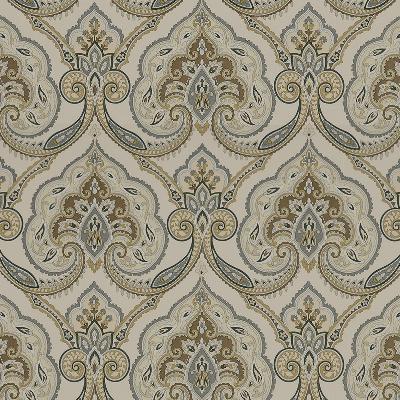 Kashmiri 118 Sandstone in covington 2014 Beige Drapery-Upholstery Cotton  Blend Fire Rated Fabric NFPA 260  Jacobean Floral   Fabric
