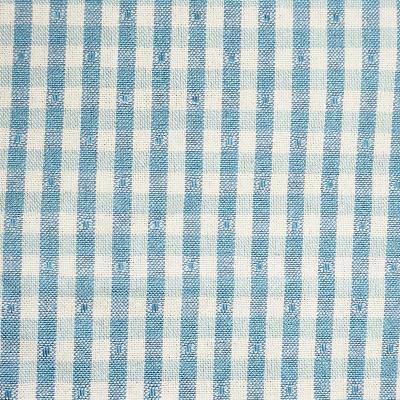 Linley Gingham 15 Blue in Covington New Sample Offerings - Spring 2012 Blue Drapery Cotton Fire Rated Fabric Gingham Check  NFPA 260   Fabric