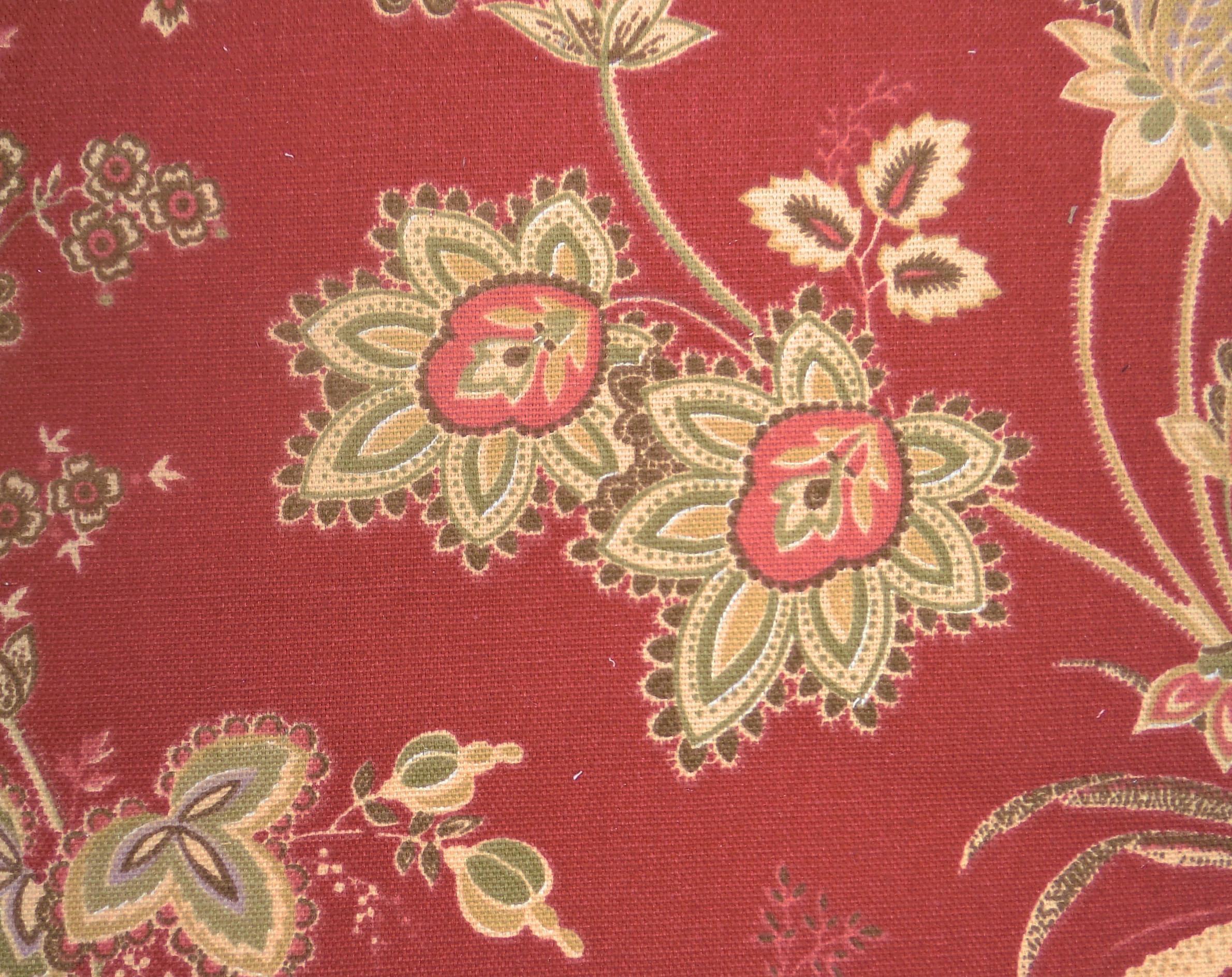 Mitchell Fabrics Baker Vintage Red Fabric