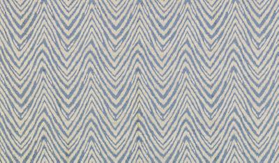 Duralee 15449 7 in John Robshaw - Indigo Turquoise Drapery-Upholstery Cotton  Blend Fire Rated Fabric Animal Print  NFPA 260   Fabric