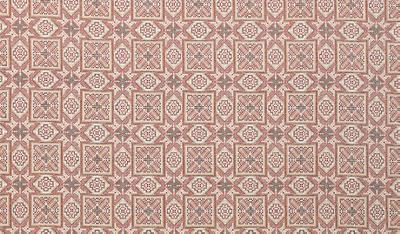 Duralee 15454 551 in John Robshaw - Madder Coral Polyester Fire Rated Fabric NFPA 260  Navajo Print   Fabric
