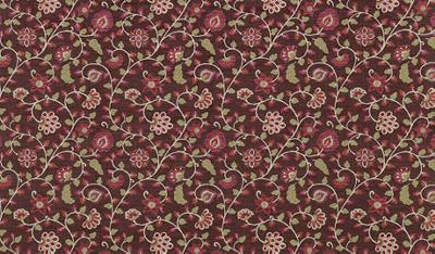 Duralee 15459 559 in John Robshaw - Madder Coral Cotton  Blend Fire Rated Fabric NFPA 260  Medium Print Floral   Fabric
