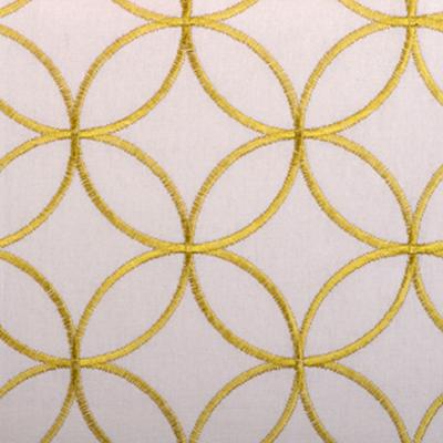 Duralee 73024 66 in Enchanted: Citrus - Neutral Drapery-Upholstery Cotton  Blend Embroidered Linen   Fabric