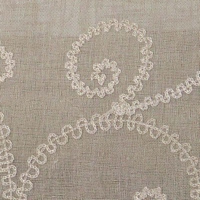 Europatex Cindy Sand in 2017 New Beige Multipurpose Polyester Scroll Embroidered Sheer 