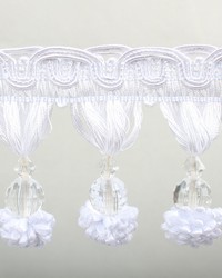 Clover Pure White Ball Fringe by   