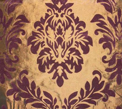 Europatex Florida A Burgundy in Florida Collection Beige Drapery Polyester Silk Damask Velvet Faux Silk 