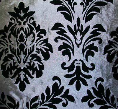 Europatex Florida A Silver in Florida Collection Drapery Polyester Silk Damask Velvet Faux Silk 