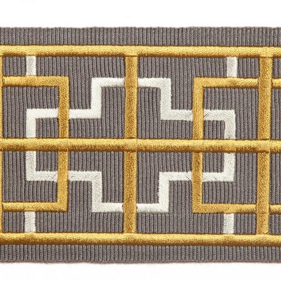 Europatex Trimmings Kiel Dusk in Tapes Galore Gray Polyester Grey Silver TrimsWide  Trim Tape Trim Border