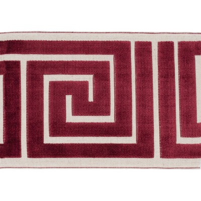 Europatex Trimmings Labyrinth Crimson Labyrinth Red 58% Rayon, 31% Polyester, 11% Linen Wide  Trim Tape  Trim Border 