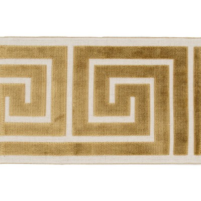Europatex Trimmings Labyrinth Topaz Labyrinth Gold 58% Rayon, 31% Polyester, 11% Linen Wide  Trim Tape  Trim Border 