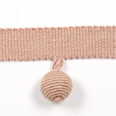 Europatex Trimmings Le Lin Beaded Fringe Nude in Le Lin Pink Linen  Blend Pink TrimsBall Tassels