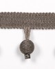 Europatex Trimmings Le Lin Metallic Beaded Fringe Magnesium