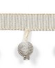 Europatex Trimmings Le Lin Metallic Beaded Fringe Porcelain