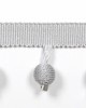 Europatex Trimmings Le Lin Metallic Beaded Fringe Silver
