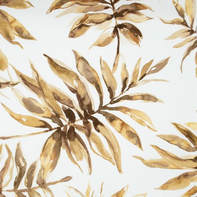Europatex Palmera Honey palmera Brown Multipurpose Polyester Polyester Fire Rated Fabric Floral Flame Retardant  CA 117  Leaves and Trees  Coastal Botanical  Classic Coastal  Fabric
