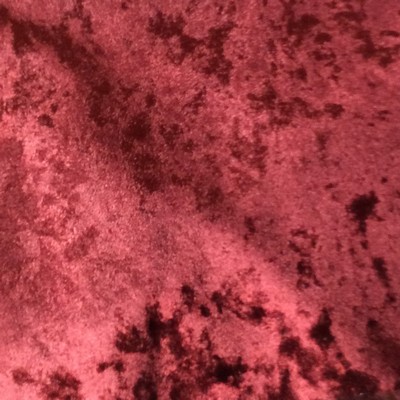 Europatex Rumple Burgundy in Rumple Red Multipurpose Polyester Solid Velvet 