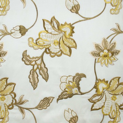 Europatex Serenity A Gold in 2017 Fabrics Gold Polyester  Blend Jacobean Floral 