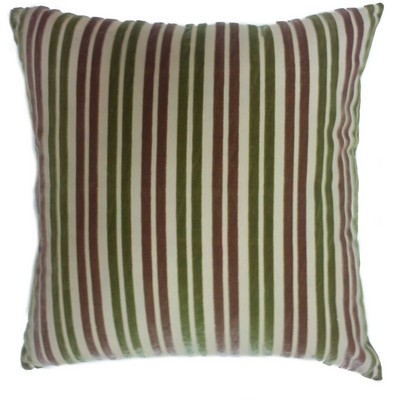 Europatex Stripe Pillow Khaki Green in Stripe Pillows All the Pillows