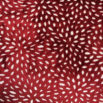 Europatex Sun Fire Velvet in sun-dial Red Multipurpose Polyester  Blend Patterned Velvet 