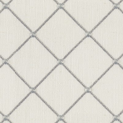 Europatex Tundra Stone Socrates Collection Grey Drapery Linen  Blend Crewel and Embroidered  Diamonds and Dot  Embroidered Linen  Fabric