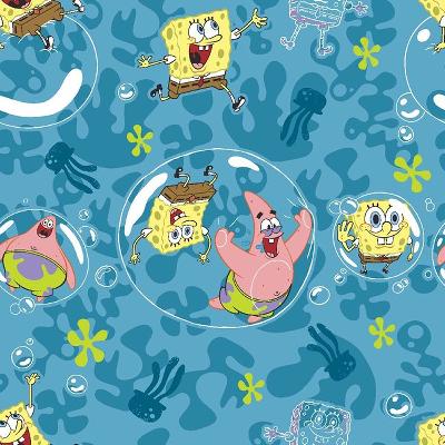 spongebob,spongebob square pants,spongebob fabric,spongebob patrick,spongebob and patrick,spongebob fabrics,quilting fabric,spongebob quilting fabric,flannel,flannel fabric,spongebob flannel,spongebob flannel fabric,foust textiles,32801,236898,Spongebob Bubble Fun Flannel