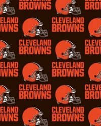 Cleveland Browns Cotton Print by   